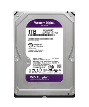 Жесткий диск WD Purple емкостью 1 ТБ для сетевых видеорегистраторов