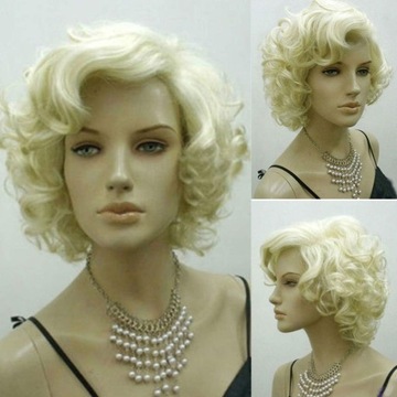 Peruka włosy półdługie syntetyczne blond Bluelover
