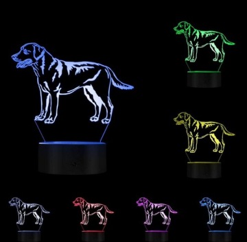 3D СВЕТОДИОДНЫЙ НОЧНИК ЛАМПА ДЛЯ СОБАКИ ЛАБРАДОР 16 ЦВЕТОВ + ПУЛЬТ ДИСТАНЦИОННОГО УПРАВЛЕНИЯ