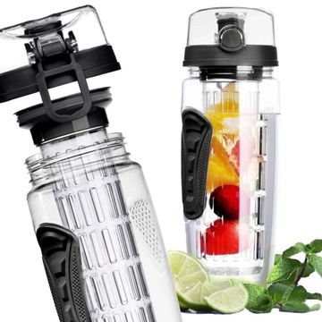 БОЛЬШАЯ Спортивная бутылка для воды Tritan Motivation Bottle для спортзала 1л