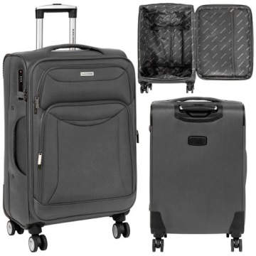 BLACK HORSE WALIZKA NA KÓŁKACH ŚREDNIA SZARA TELESKOPOWA RĄCZKA