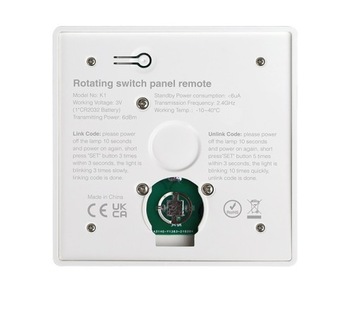 ВРАЩАЮЩАЯСЯ ПАНЕЛЬ MILIGHT ДИСТАНЦИОННАЯ CCT БЕЛАЯ K1