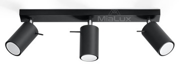 Lampa Plafon PLAZA 3 Czarny Oprawa Sufitowa LED