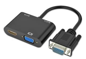 АДАПТЕР VGA D-SUB В HDMI + VGA + АУДИО КОНВЕРТЕР