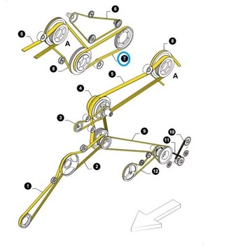 Pas sieczkarni New Holland TX66 2HB5470 84817637 C
