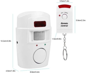 БЕСПРОВОДНАЯ СИГНАЛИЗАЦИЯ, ДАТЧИК ДВИЖЕНИЯ 105 дБ, 2 ПУЛЬТА ДИСТАНЦИОННОГО УПРАВЛЕНИЯ