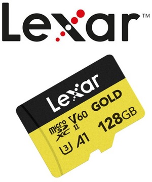 Карта Lexar microSDXC Gold 128 ГБ UHS-II U3 ​​V60 A1 R 280 МБ/с W 100 МБ/с