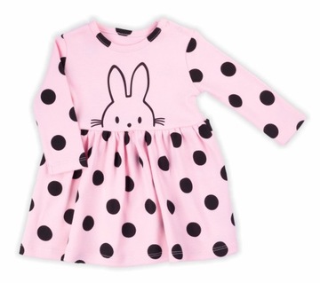 Sukienka z królikiem w kropki Bunny 68
