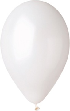 Duże Balony Białe Metaliczne Urodziny 10 szt