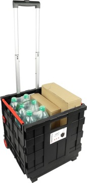 Тележка-тележка 2в1 для покупок в автомобиле Складная коробка на колесах