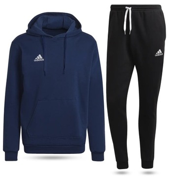 ADIDAS DRES MĘSKI KOMPLET BLUZA SPODNIE BAWEŁNIANY ENTRADA 22 r.L