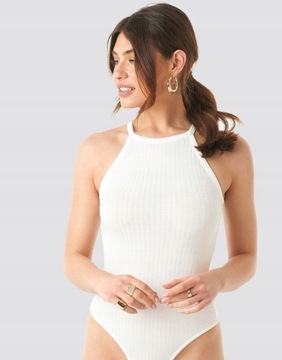 NA-KD BODY DAMSKIE BIAŁE BASIC CASUAL 36 S 1AAD
