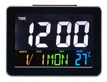 ZEGAREK CYFROWY LED BUDZIK TEMPERATURA NOWOCZESNY ELEKTRONICZNY USB