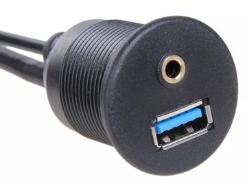 Удлинительный кабель x2, 3 м USB 3.0 3A, мини-разъем AUX 3,5 мм