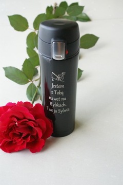 Термос Термокружка с ГРАВИРОВКОЙ, новогодний подарок