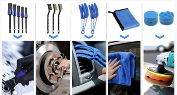 НАБОР АВТОДЕТЕЙЛИНГА 21 EL ЩЕТКИ ДЛЯ ЧИСТКИ ЩЕТКИ ИЗ МИКРОФИБРЫ