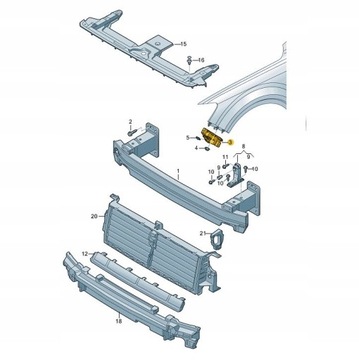 AUDI OE 4M0807284B VÝZTUHA NÁRAZNÍKU
