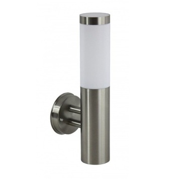 Srebrna lampa elewacyjna zewnętrzna cylindryczna