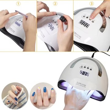 УФ-ЛАМПА ДЛЯ НОГТЕЙ 220ВТ ДЛЯ ГИБРИДНЫХ СВЕТОДИОДНЫХ ГЕЛЕЙ SUN X7 DUAL MAX МОЩНОСТЬ 5 РЕЖИМОВ