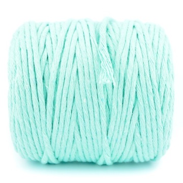 Нитка хлопковая для макраме, 5мм, 100м, мятная.