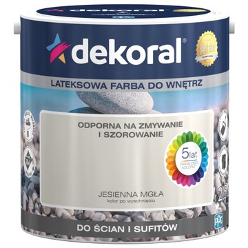 Farba do wnętrz DEKORAL 2,5L JESIENNA MGŁA