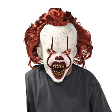 MASKA PRZEBRANIE KLAUNA PENNYWISE Z FILMU TO IT