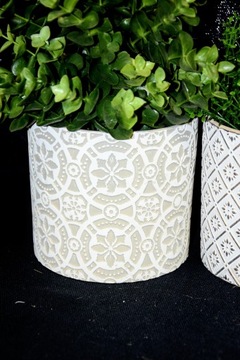 Osłonka doniczka CERAMICZNA BETONOWA h12,3cm