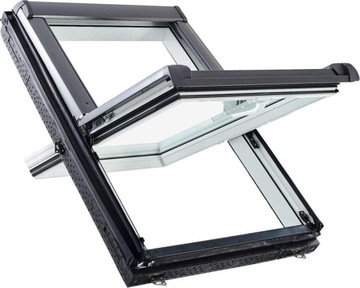 OKNO DACHOWE OBROTOWE ROTO DESIGNO R49 K WD 74X118 ANTRACYT METALLIC