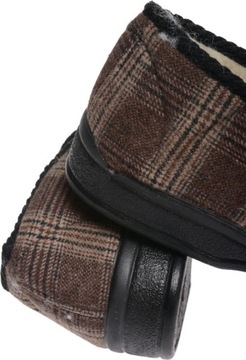 CIEPŁE KAPCIE BAMBOSZE TENISÓWKA KRATA krata-m-br-01 40