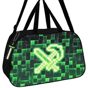 TORBA SPORTOWA NA BASEN WF DLA CHŁOPCA PIXELE 3D GRACZA MINECRAFT