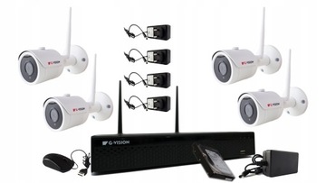 Profesjonalny monitoring WiFi 4 kamery HD dysk 1TB