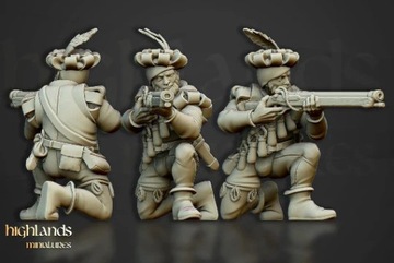 Отряд пистолетчиков/аркебузиров Highlands Miniatures