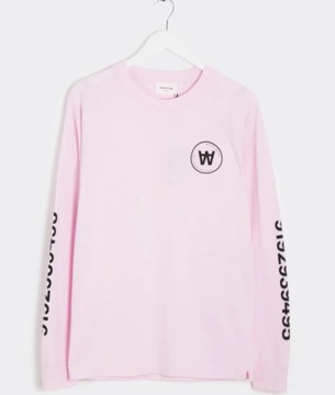 WOOD WOOD Różowa Koszulka Longsleeve S