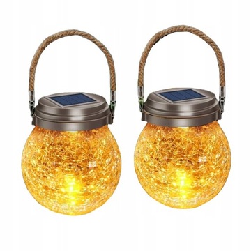 LAMPA SOLARNA OGRODOWA SŁOIK - 30LED - 2 SZT.