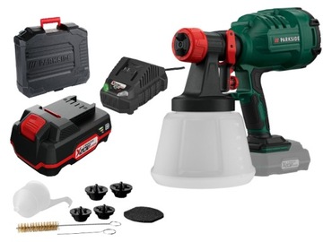Parkside Pistolet do malowania akumulatorowy 20V Akumulator 2Ah + ładowarka