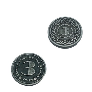 ZESTAW 3 SREBRNYCH UNIWERSALNYCH METALOWYCH MONET