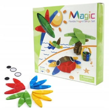 ELASTYCZNE KLOCKI MAGNETYCZNE 3D ZESTAW 22el.