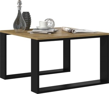 STOLIK KAWOWY ŁAWA LOFT MODERN DĄB ARTISAN / CZERŃ