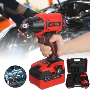 KLUCZ UDAROWY AKUMULATOROWY 2X BATERIA 650NM ZAKRĘTARKA 21V 3 tryby