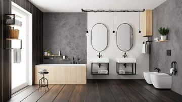 BATERIA WANNOWA PRYSZNICOWA 4 OTWOROWA CZARNA