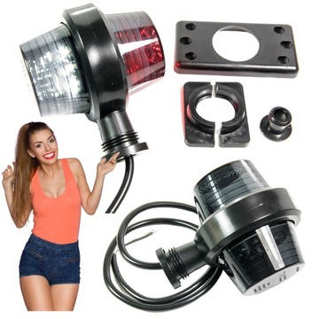 Lampa obrysowa dymiona mała Tuning lusterka TIR OLD SCHOOL LED GRAPHITE