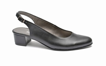 Letnie, czółenka z eko skóry obcas 4 cm - nr 42