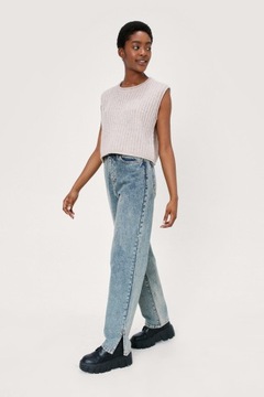 NASTY GAL PROSTE SPODNIE JEANS 4FD XXJ__XXS