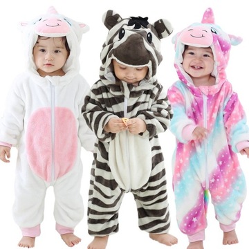 Piżama Onesies 0-4T śpioszki dla niemowląt kombin