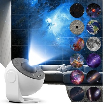 ЗВЕЗДНЫЙ ПРОЕКТОР ПЛАНЕТАРНЫЙ ВРАЩАЮЩИЙСЯ СВЕТОДИОДНЫЙ НОЧНИК USB + 12 ПРОЕКЦИЙ
