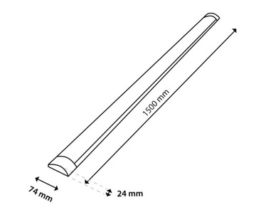 4 светодиодных панельных светильника для поверхностного монтажа 150 см для люминесцентных ламп в мастерской гаража