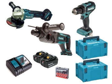 ZESTAW COMBO 18V DLX2153TJ1 DGA504+DHR241 2x5,0Ah