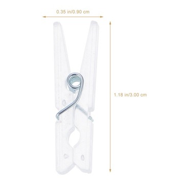 Przezroczyste spinacze do bielizny z małym klipsem