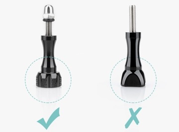 Короткий алюминиевый винт, ЧЕРНЫЙ, для GoPro 10/9/8