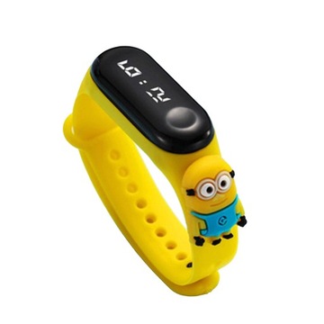 DETSKÉ HODINKY SMARTBAND NÁRAMKY MINIONKI LED - VODOTESNÉ"